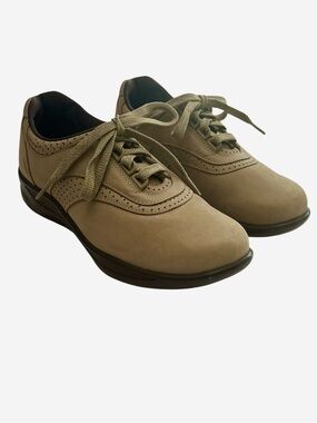 SAS Walk Easy Sage‎ Nubuck Tripad Women's Shoes Sz 7M Lace Up Comfort